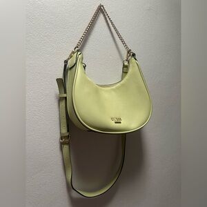 GUESS Lemon-Lime Shoulder Bag with Gold Chain